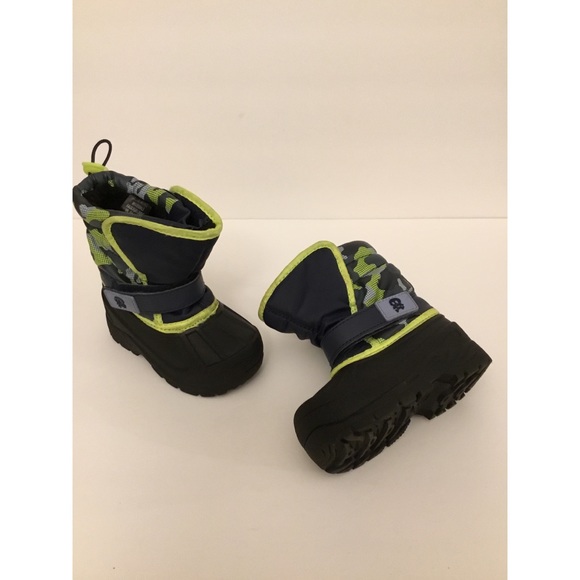 Athletech Navy Blue/Lime Camo  Waterproof Winter Snow Boots Sz 7 (Toddler) - Picture 9 of 9